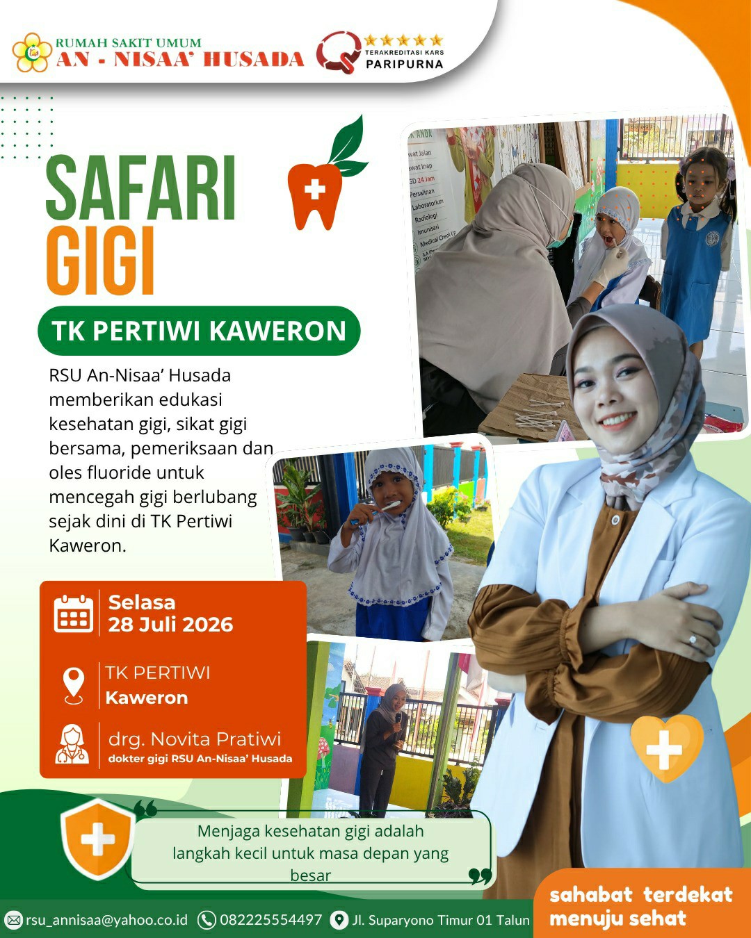 Edukasi Kesehatan Gigi di TK Pertiwi Kaweron