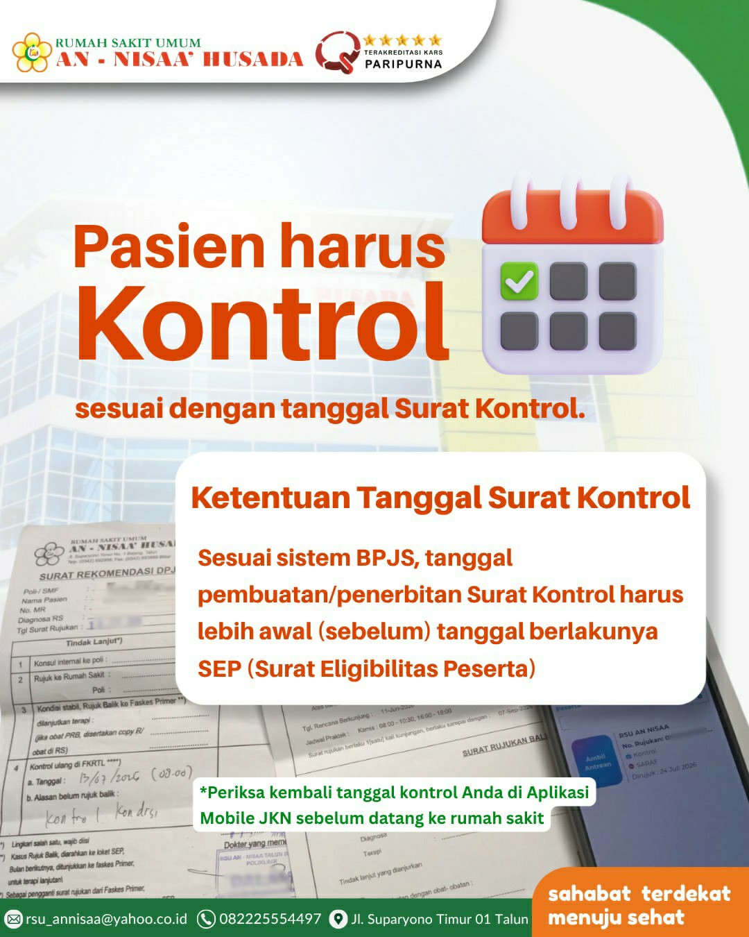 Update Pelayanan BPJS Kesehatan RSU An-Nisaa' Husa